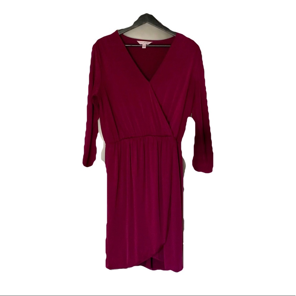 Stretchy faux wrap dress